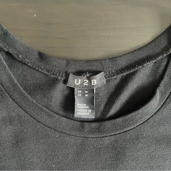 U2B URBAN PLANET | Black T-shirt Dress - Picture 3 of 4